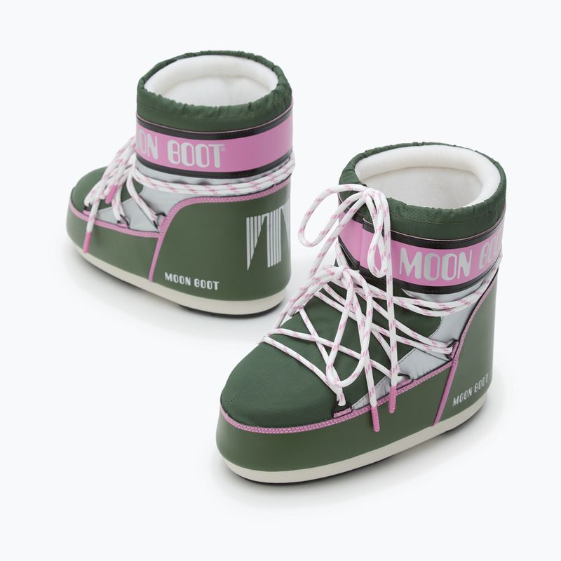 Dámské sněhule Moon Boot Icon Low Space Racing forest green/silver/pink 8