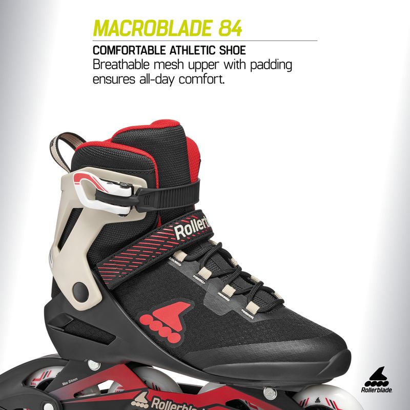 Pánské kolečkové brusle Rollerblade Macroblade 84 black/sand/red 7
