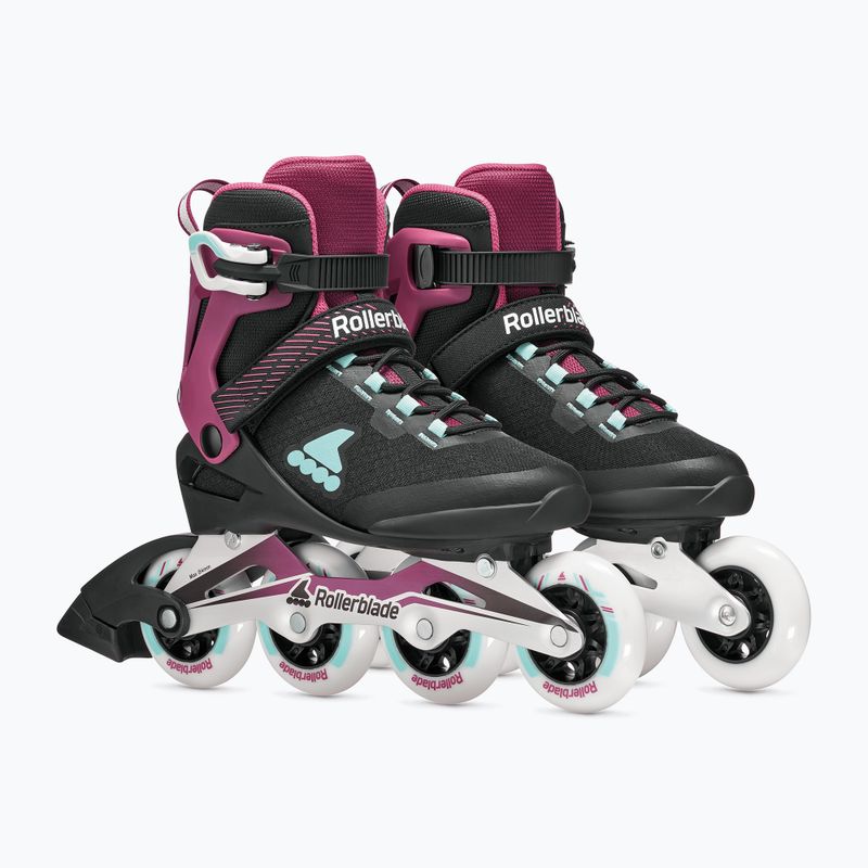 Dámské kolečkové brusle Rollerblade Macroblade 84 W black/burgundy/ocean green 4