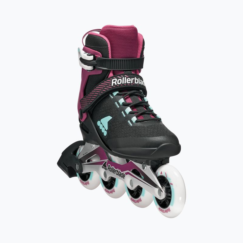 Dámské kolečkové brusle Rollerblade Macroblade 84 W black/burgundy/ocean green 5