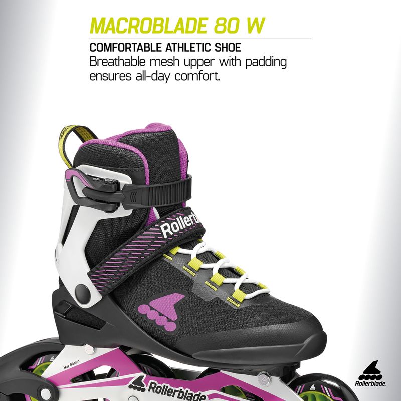 Dámské kolečkové brusle Rollerblade Macroblade 80 W black/dark fuchsia 7