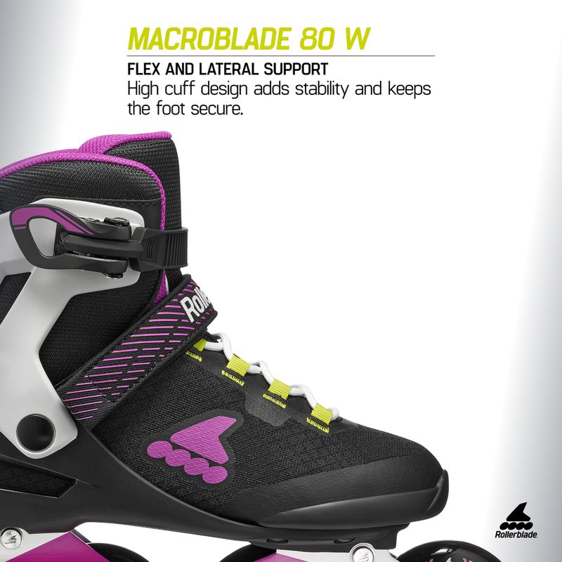 Dámské kolečkové brusle Rollerblade Macroblade 80 W black/dark fuchsia 10