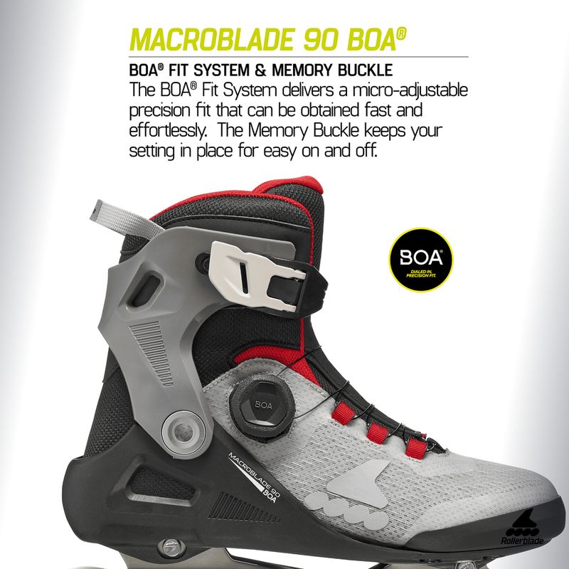 Pánské kolečkové brusle Rollerblade Macroblade 90 Boa black/grey/red 10