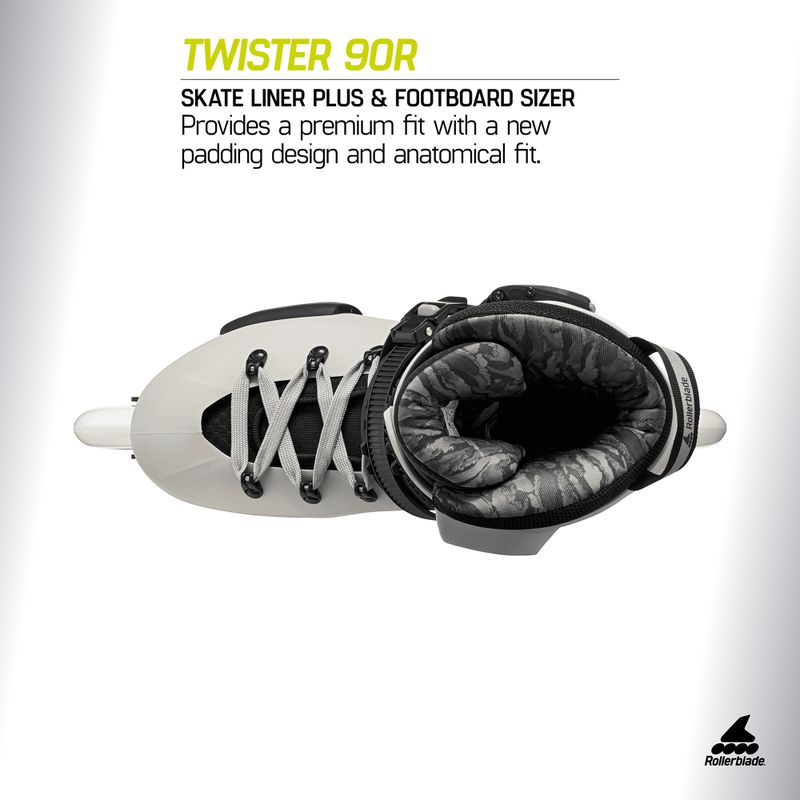 Kolečkové brusle Rollerblade Twister 90R white smoke/black 10