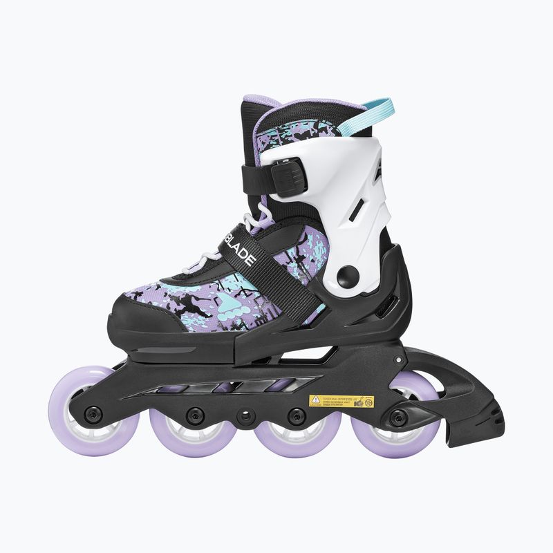 Dětské kolečkové brusle Rollerblade Microblade SL Jr black/lavender/light blue 3