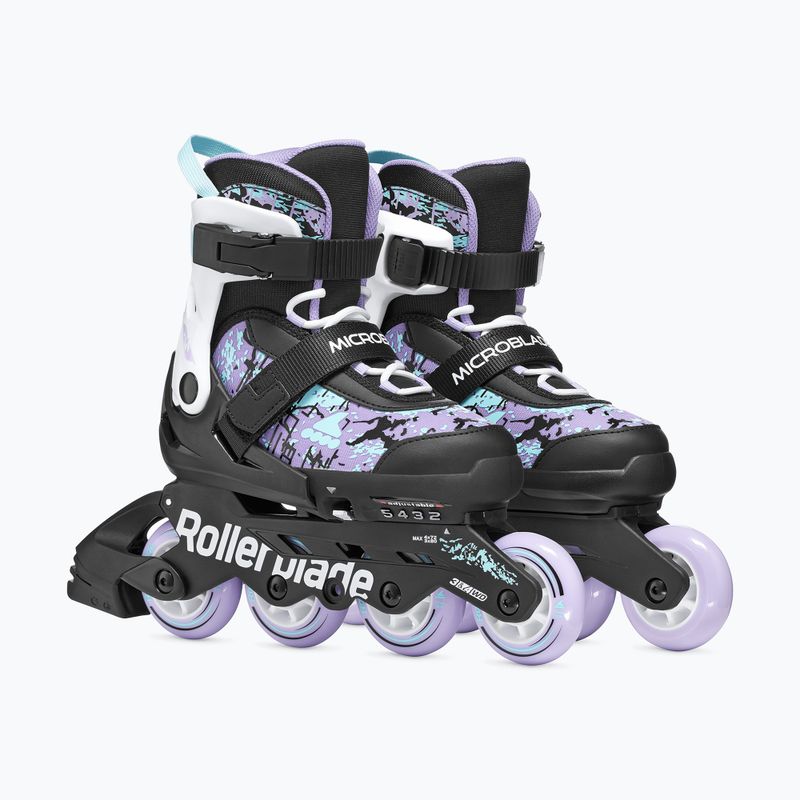 Dětské kolečkové brusle Rollerblade Microblade SL Jr black/lavender/light blue 4