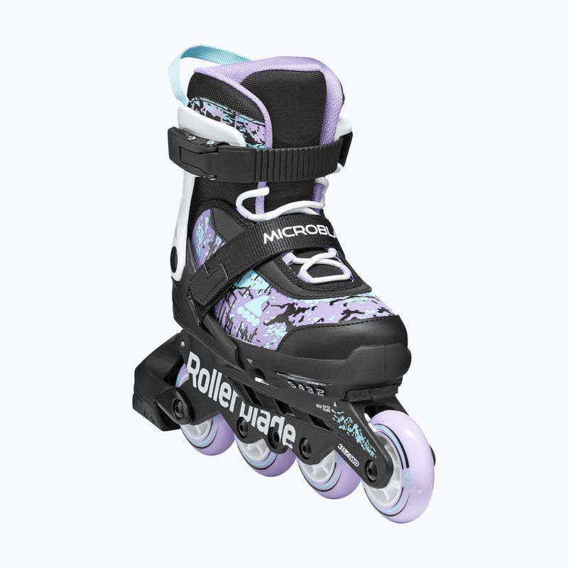Dětské kolečkové brusle Rollerblade Microblade SL Jr black/lavender/light blue 5