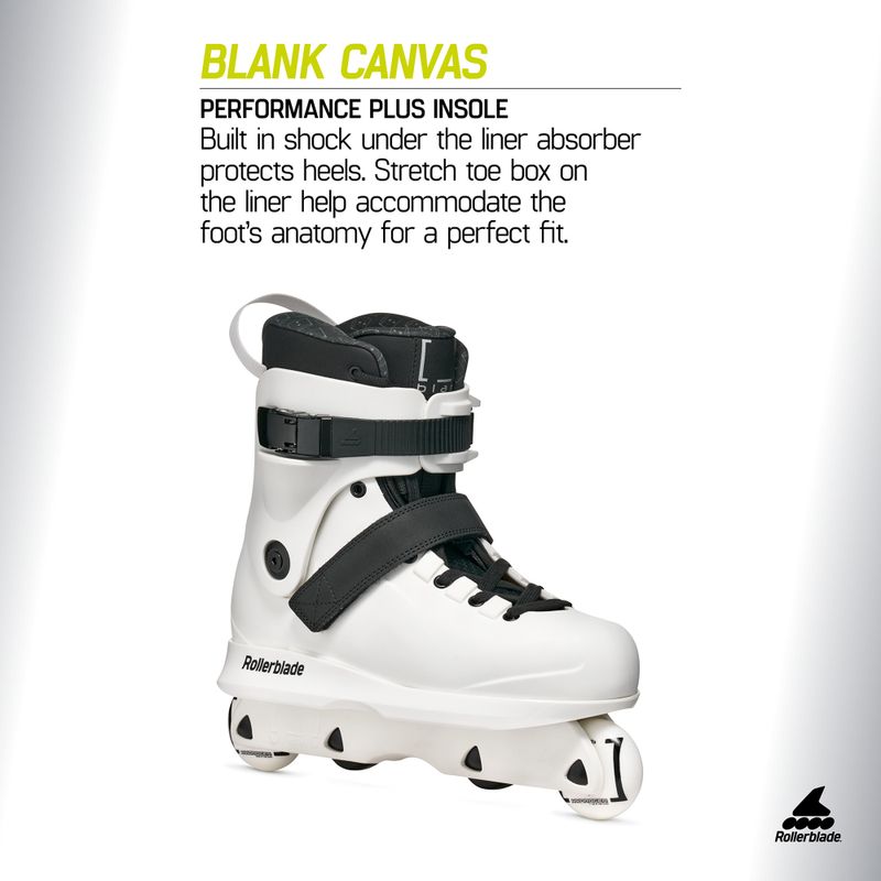 Pánské kolečkové brusle Rollerblade Blank Canvas white 7