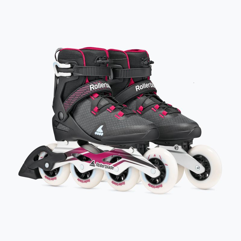 Dámské kolečkové brusle Rollerblade Macroblade 90 W black/burgundy/ocean green 4