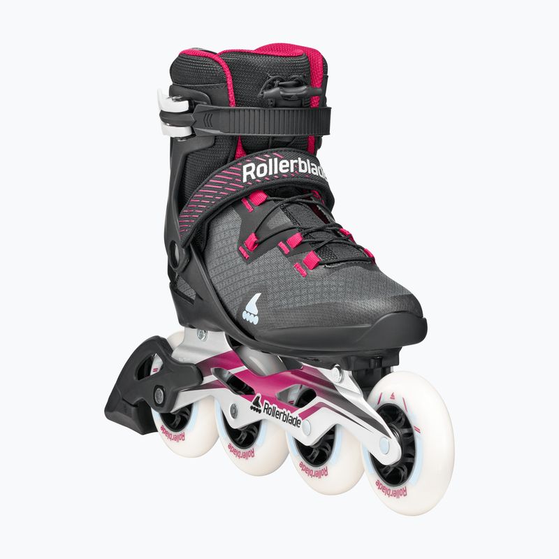 Dámské kolečkové brusle Rollerblade Macroblade 90 W black/burgundy/ocean green 5