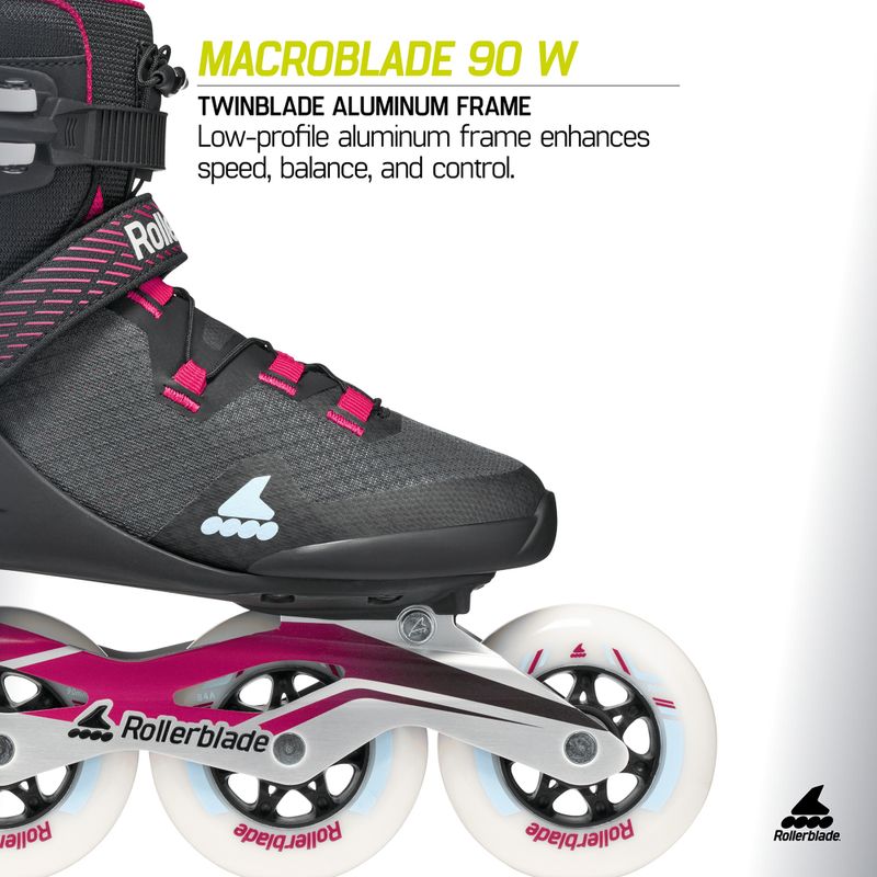 Dámské kolečkové brusle Rollerblade Macroblade 90 W black/burgundy/ocean green 10