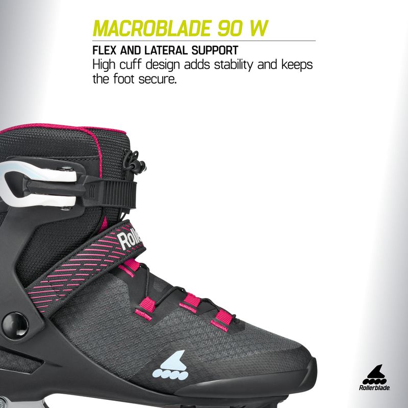Dámské kolečkové brusle Rollerblade Macroblade 90 W black/burgundy/ocean green 11