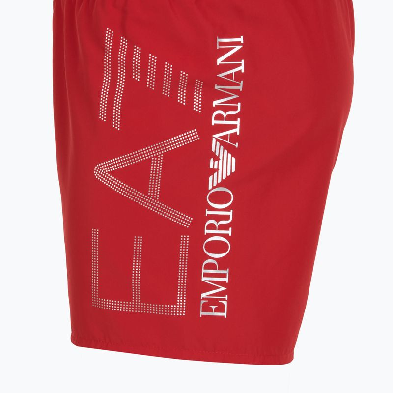 Pánské plavecké šortky EA7 Emporio Armani Swim Trunks With Oversized Logo equestrian red / silver 3