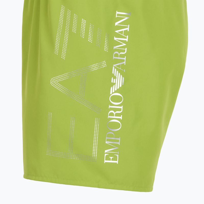 Pánské plavecké šortky EA7 Emporio Armani Swim Trunks With Oversized Logo titanite / silver 3