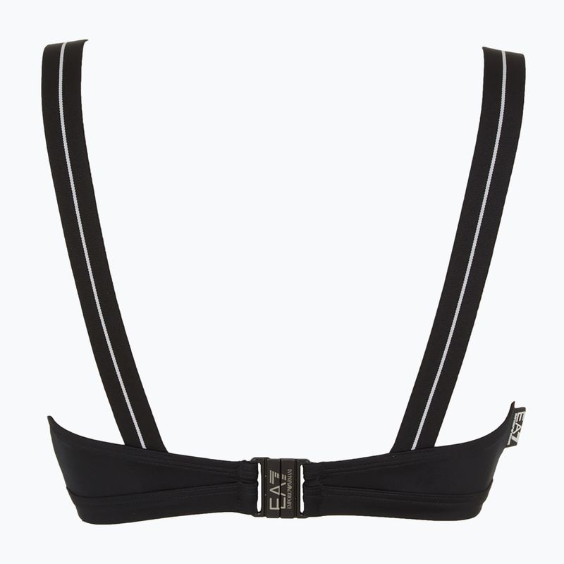 Dámské dvoudílné plavky EA7 Emporio Armani Logo Tape Bikini Top black 4