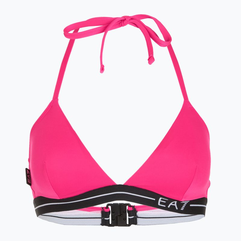 Dámské dvoudílné plavky EA7 Emporio Armani Logo Tape Bikini Triangle neon pink 3
