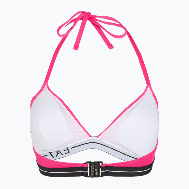 Dámské dvoudílné plavky EA7 Emporio Armani Logo Tape Bikini Triangle neon pink 4