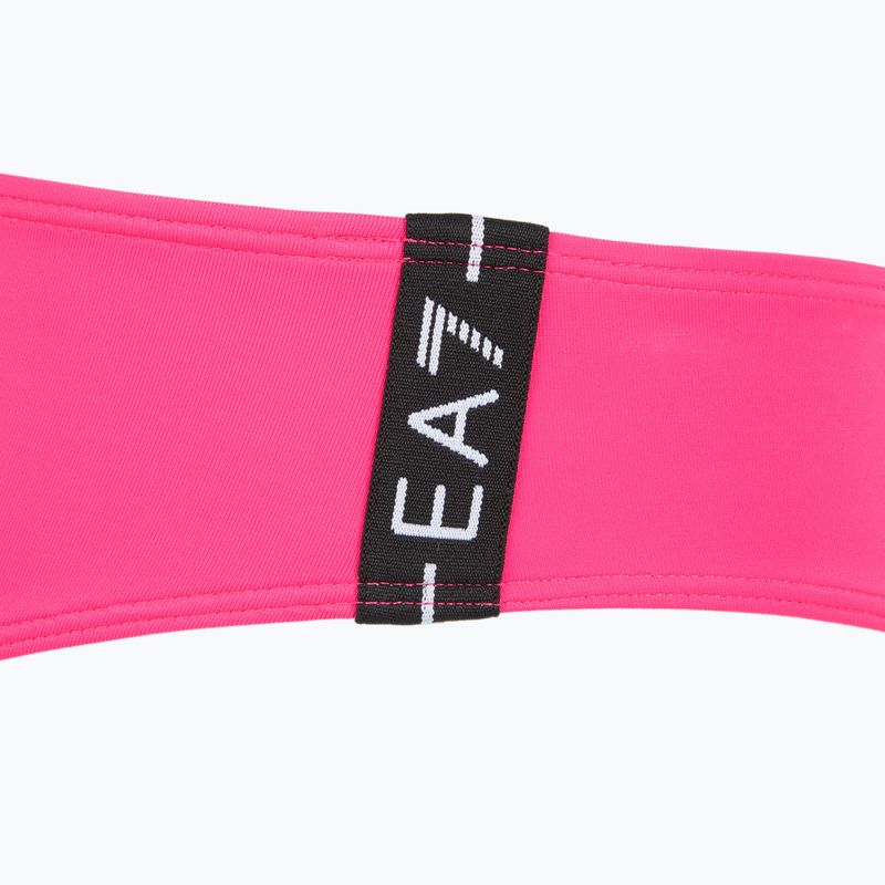 Dámské dvoudílné plavky EA7 Emporio Armani Logo Tape Bikini Top neon pink 8