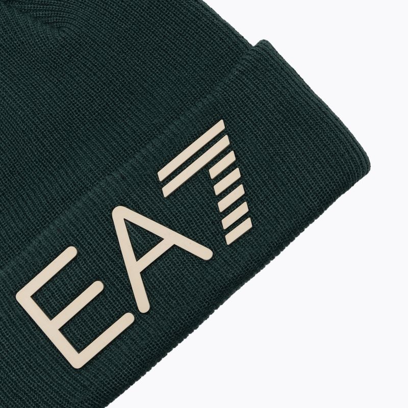 Zimní čepice EA7 Emporio Armani Mountain Logo Series Big Beanie silver pine 3