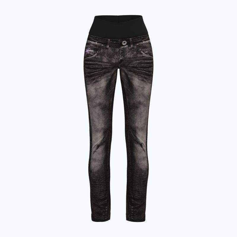 Dámské trekové kalhoty Crazy Wonder Magic print jeans black