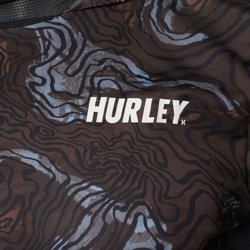 Pánské tričko longsleeve Hurley H2O-Dri Atticus Moab UPF Hood black 3