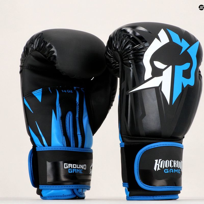 Pánské boxerské rukavice GroundGame Logo 2.0 černé 21BOXGLOLOG210 7