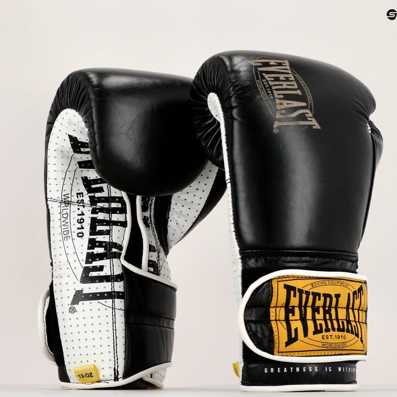 Boxerské rukavice EVERLAST 1910 Classic Pro Black EV1910PRO BL-12 OZ. 8