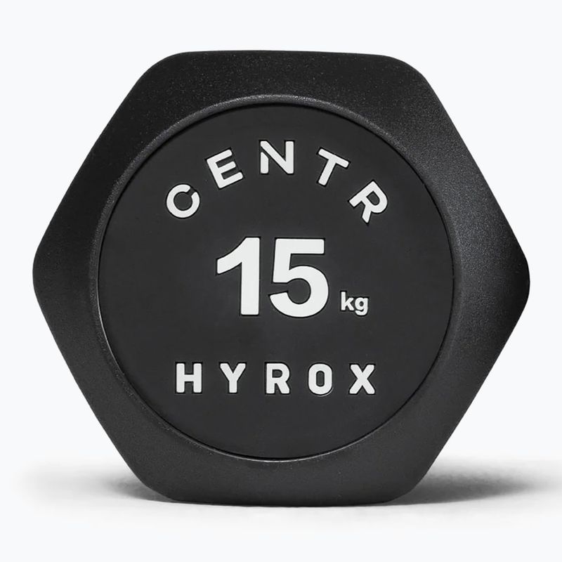 Činka Centr Urethane Dumbbell Centr x Hyrox 15 kg black 3