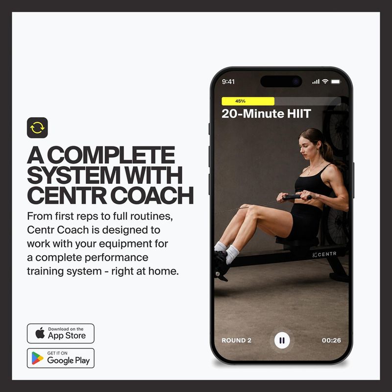 Vzduchový veslovací trenažér Centr Perform Series Centr black 6