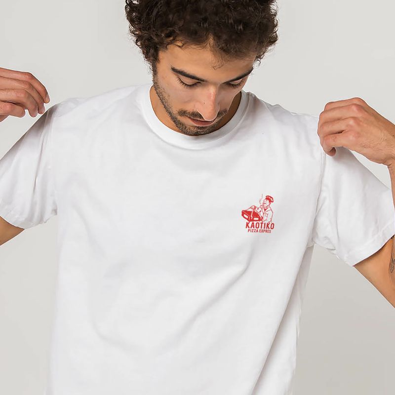 Pánské tričko Kaotiko Washed Bella Ciao white 3