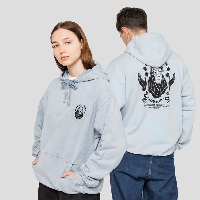 Pánská mikina Kaotiko Washed Virgin steel 5