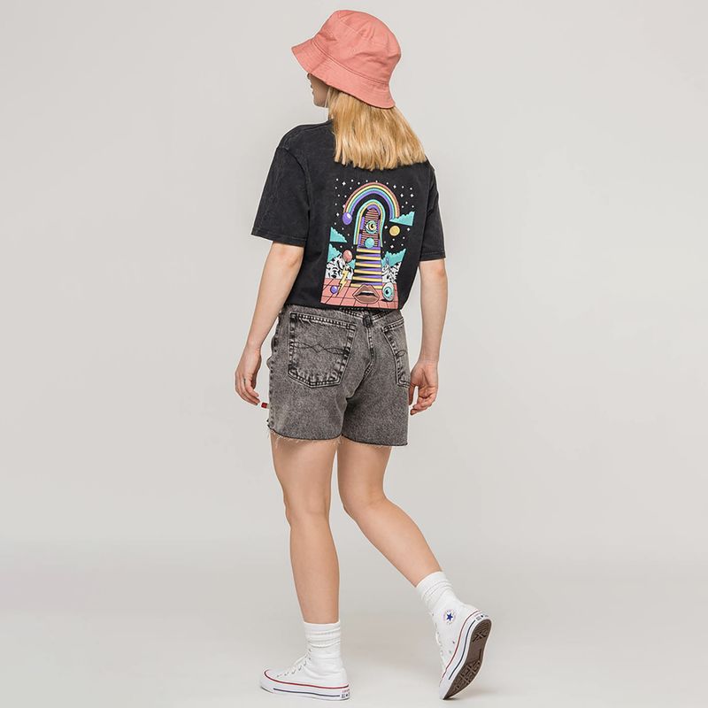 Dámské tričko Kaotiko Washed 80'S black 2