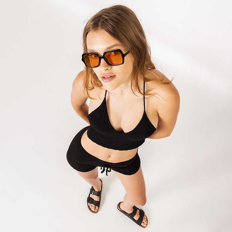 Dámský top Kaotiko Tiran Crochet Menorca black 4