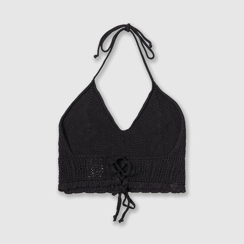 Dámský top Kaotiko Tiran Crochet Menorca black 6