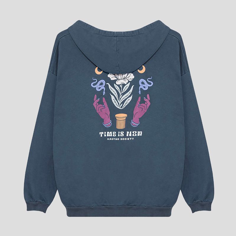 Dámská mikina Kaotiko Sud Cap Washed Time is Now marino 2