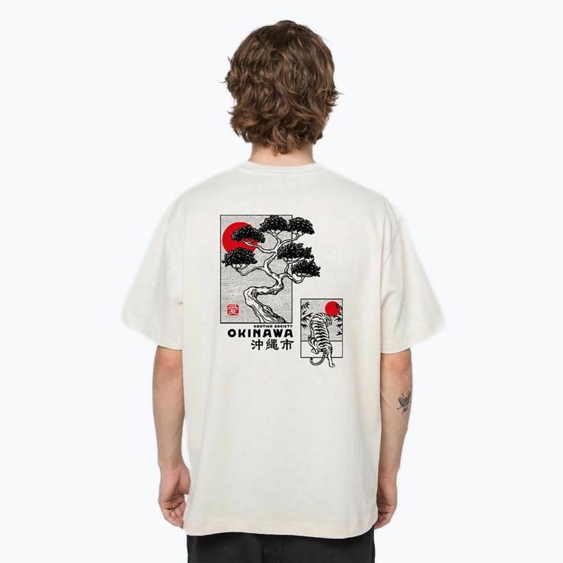 Pánské tričko Kaotiko Washed Okinawa Japan Organic ivory 2