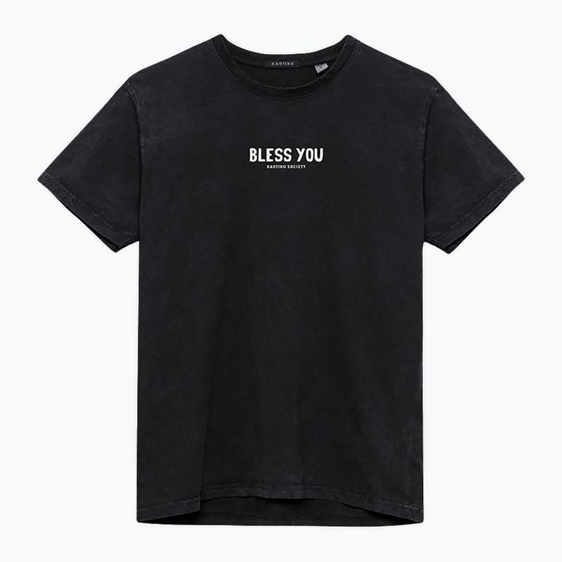 Dámské tričko Kaotiko Washed Bless You black 3