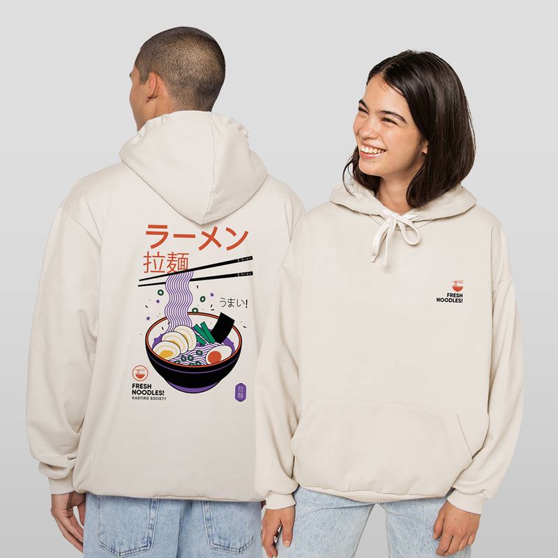 Pánská mikina Kaotiko Fresh Noodles ivory 3