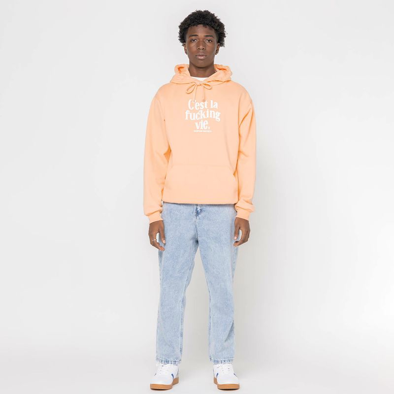 Pánská mikina Kaotiko C'est la vie mango 2