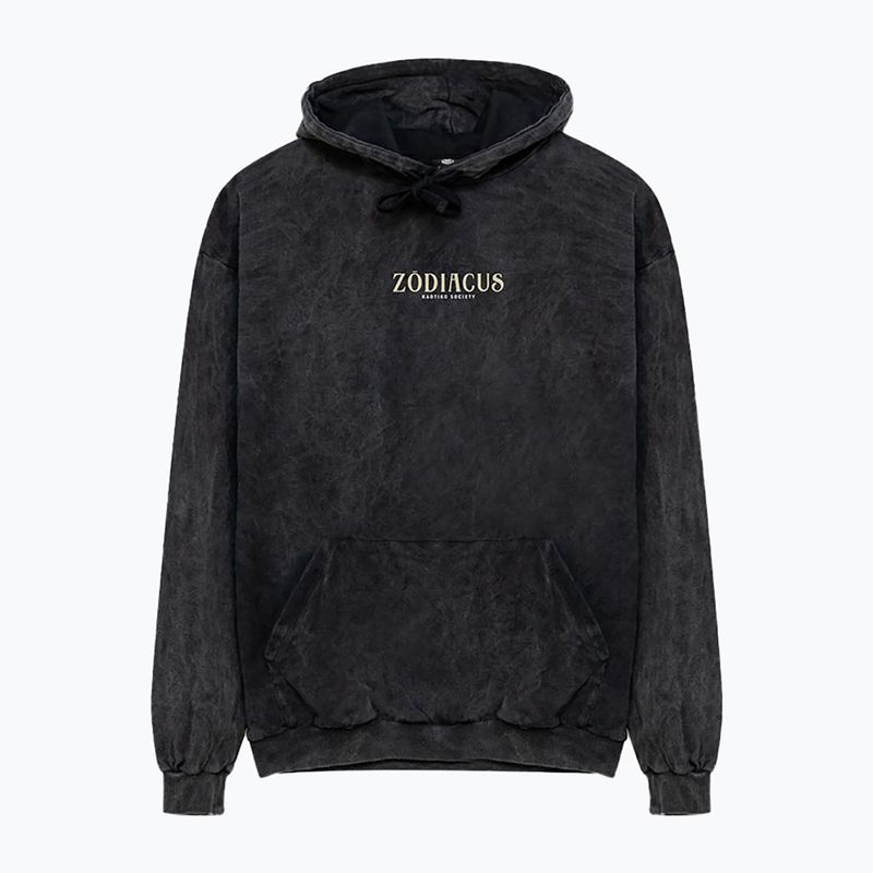 Pánská mikina Kaotiko Washed Zodiacus black 3