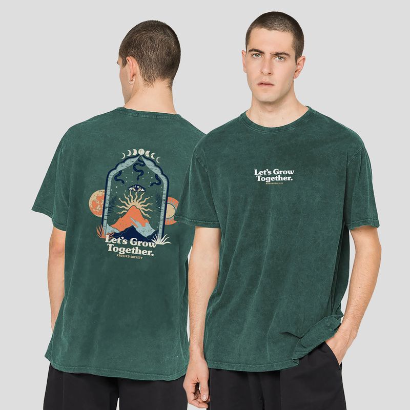 Pánské tričko Kaotiko Washed Let's Grow heura 3