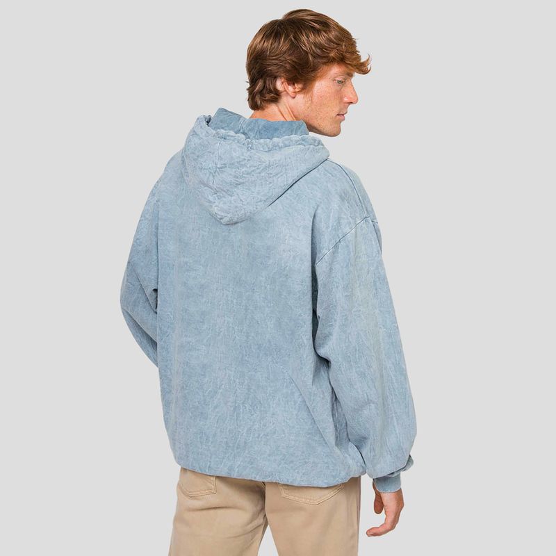 Pánská mikina Kaotiko Washed Vancouver Society steel 2