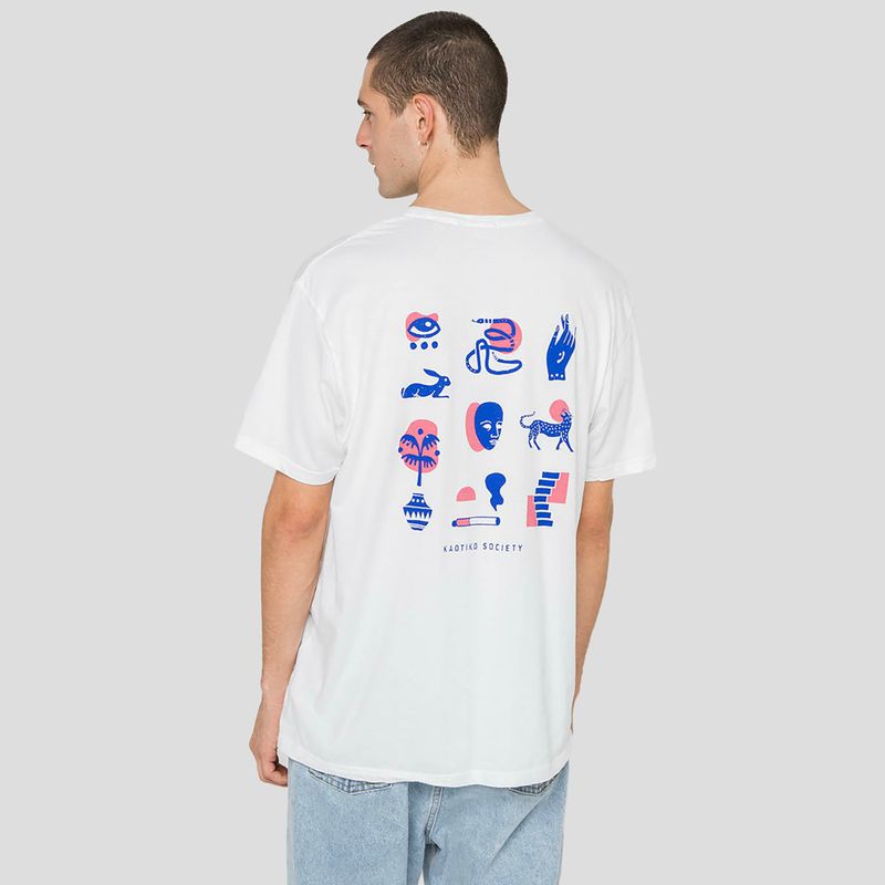 Pánské tričko Kaotiko Washed Elements Occult white 2