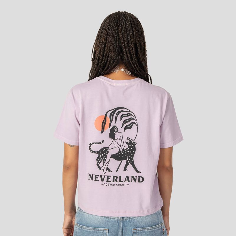 Dámské tričko Kaotiko Washed Neverland malva 2