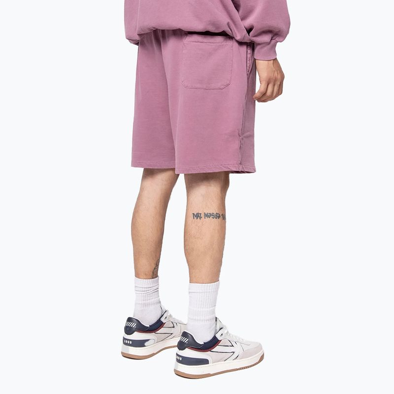 Pánské šortky Kaotiko Washed Daylen burgundy 2