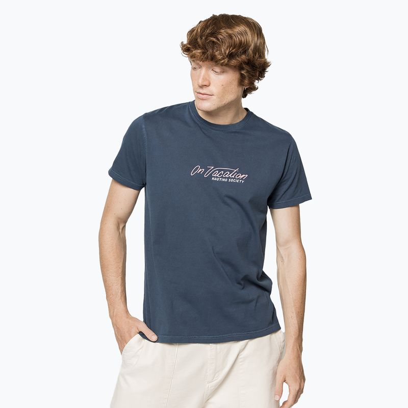 Pánské tričko Kaotiko M / C Washed On Vacation navy