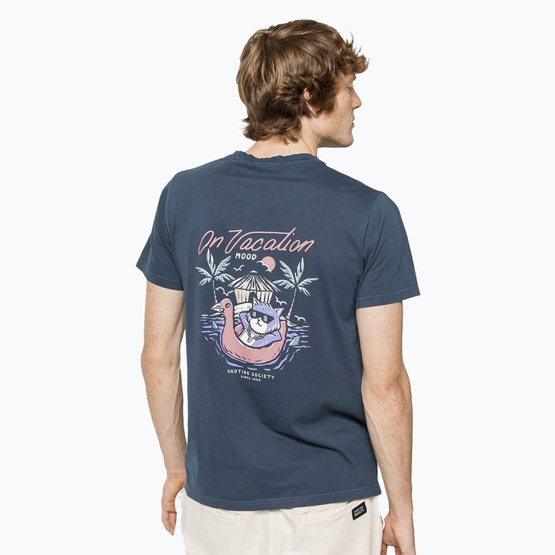 Pánské tričko Kaotiko M / C Washed On Vacation navy 2