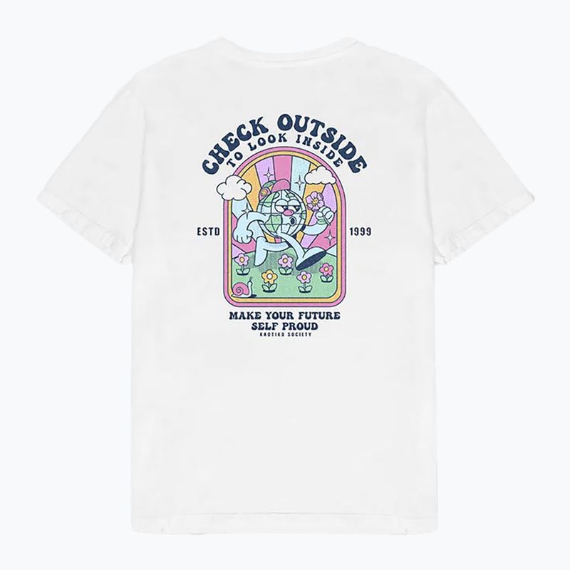 Pánské tričko Kaotiko Washed Look Inside white 2