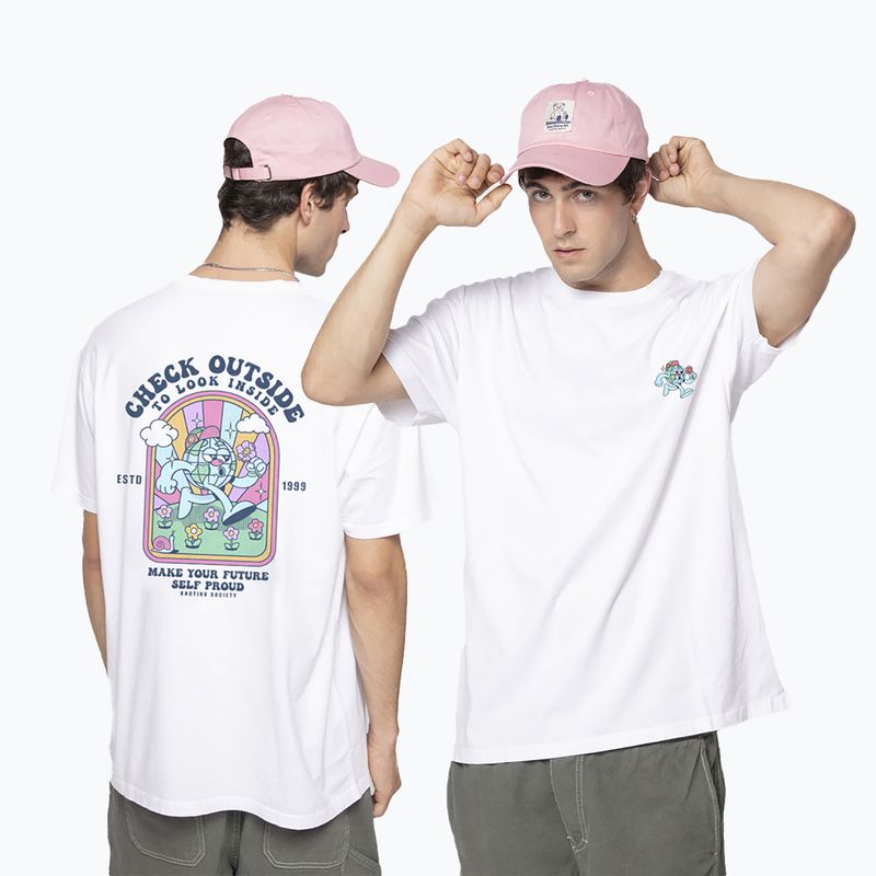 Pánské tričko Kaotiko Washed Look Inside white 3