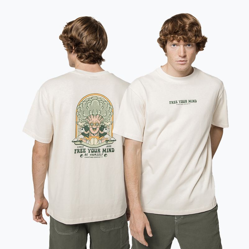 Pánské tričko Kaotiko M / C Free Your Mind Organic Cotton ivory 3
